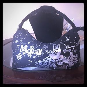DISNEY black and silver mickey mouse purse